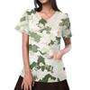 Women's Fashion  Printed Short Sleeve Overalls With Pocket Tops  Clothes