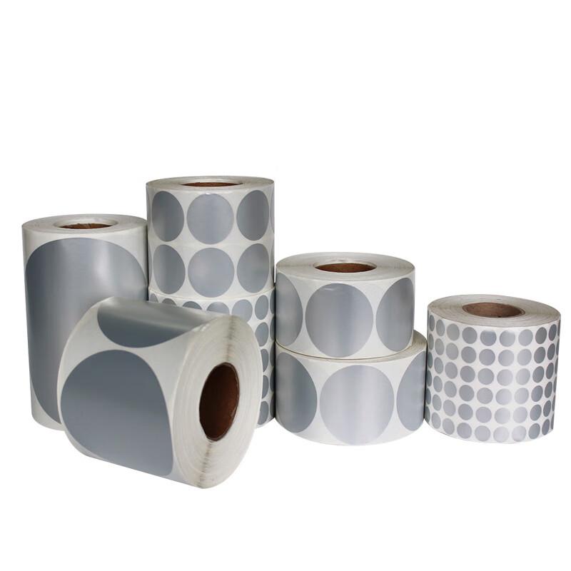 Zhuang Taitai Round Matte Silver Waterproof Label Paper