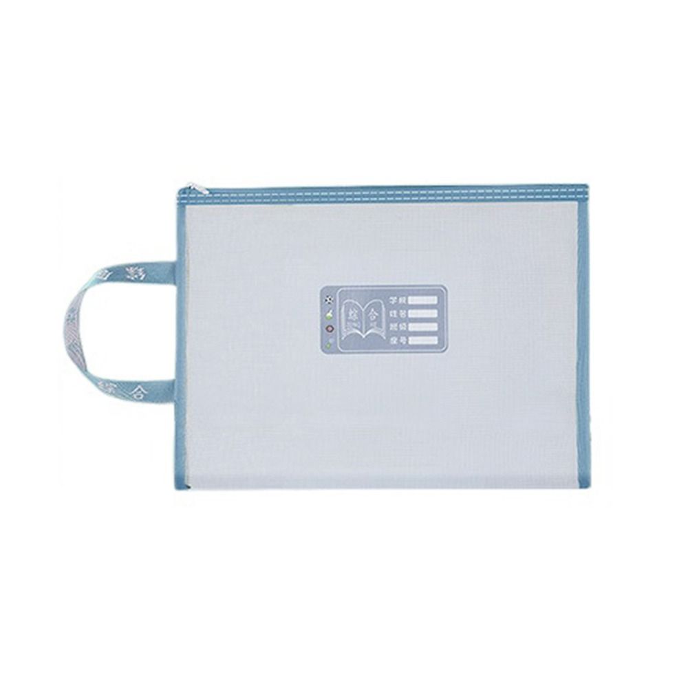 

Paper School Office Supplies Storage Handbag A4 File Folder Bag Document Bag Zipper File Pocket single layer-#4