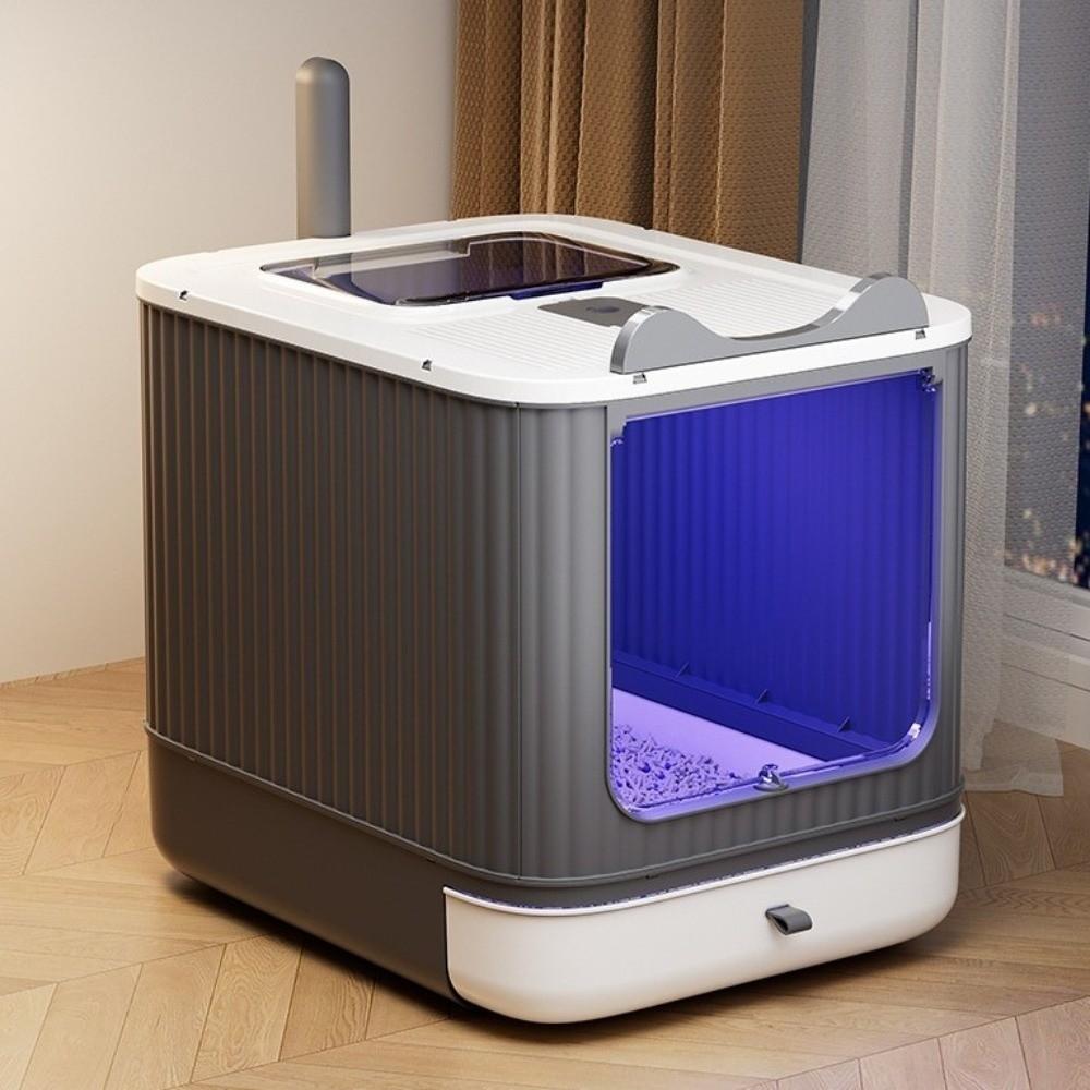 Anti Splash Enclosed Cat Litter Box Fully Enclosed Drawer Hooded Toilet Odor Sealing Deodorizing Cat Toilet Tray Apartment