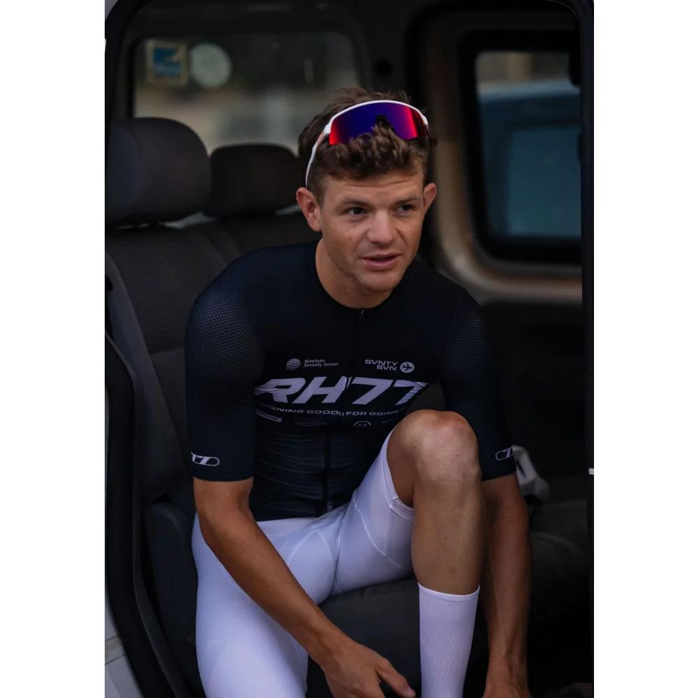Pro Team Sommer RH77 Radtrikot Herren Atmungsaktiv Schnelltrocknend Fahrradbekleidung Bike Mountain Maillot Ropa Ciclismo Hohe Qualität