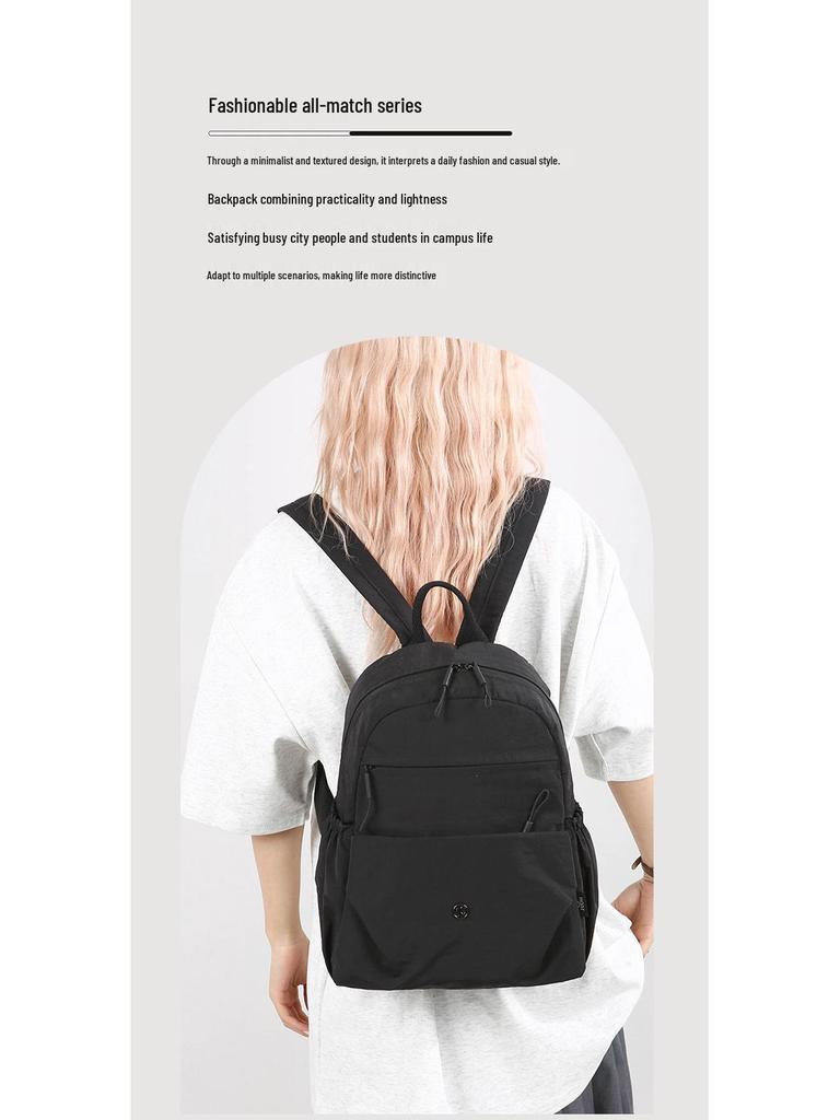 Macaron Color Backpack - Solid Candy Hues for Students