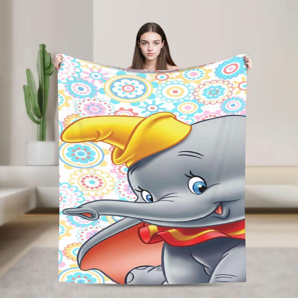 D-Dumbos Plush Blanket Child Flannel Throw Blanket For Couch Bed Super Soft Design Quality Bedspread Gift