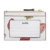 New COACH Skinny Id Case Printed Coated Canvas Card Holder Mini Women's White CAR17-IMCAH