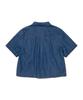 LEE Women'S Crop Denim Short Sleeve Shirt Indigo Medium