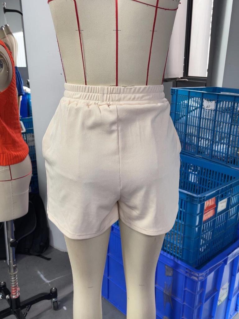 2026 European & American Summer Wide Casual Solid Color Fashion Shorts with Pockets
