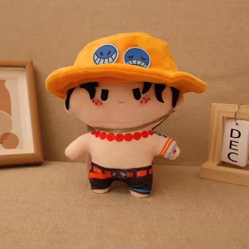 20Cm Luffyzoroace One Piece Plush Doll Anime Peripherals Cute Soft Stuffed Toys Throw Pillow Children Birthday Xmas Gifts