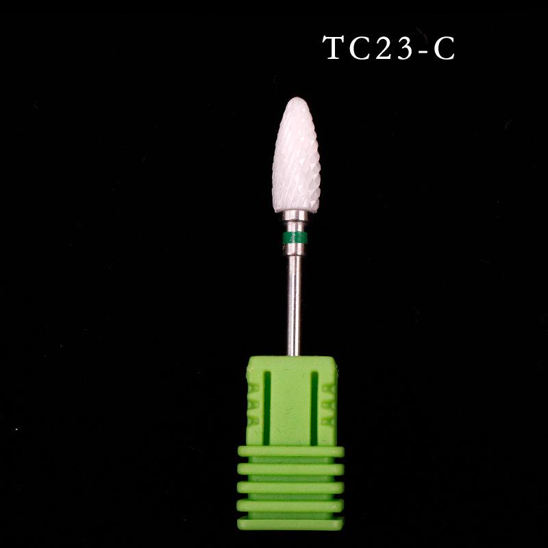Ceramic Nail Grinding Head - Corn Bullet Rocket Shape for Electric Nail Grinder