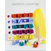 Kids Montessori Screw Driver Board Wooden Toys Basic Skills Learning Color Shape Sorting Matching Game Educational Cognitive Toy