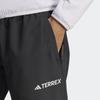 Adidas Logo Print Elastic Waist Straight Casual Pants Women Bottoms Black HN2951