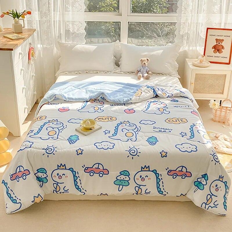 High Quality Summer Thin Blankets Air-conditioning Cool Comforter Single Double Bed Adults Kids Quilted Bedspread Bed Cover