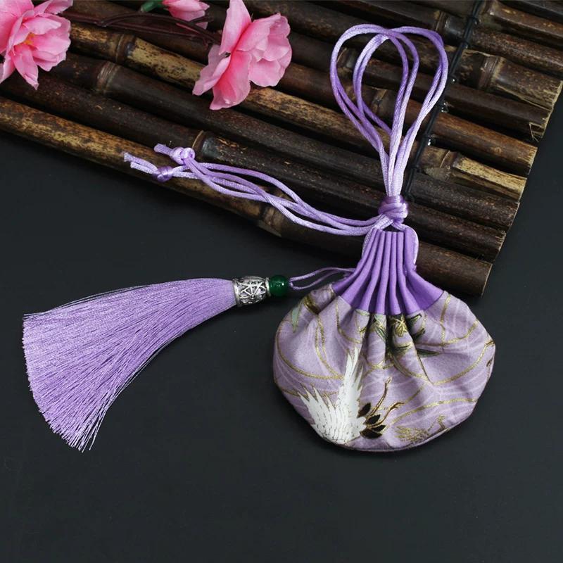 Chinese Valentine's Day Sachet, Ancient-Style Embroidered Pouch, Gift for Girlfriend, Handmade Tassel Sachet, Hanfu Portable Fragrance Bag