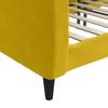Vidaxl Sofa with Sleeping Function, Yellow, 100X200 Cm, Upholstered In Velvet