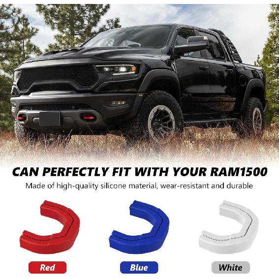 Front Tow Hooks Covers Hitch Cover Ized Car Tow Hooks Compatible With RAM 1500 Accessories -2026|Red (Not Fit For RAM 1500 Classic,Warlock,RAM