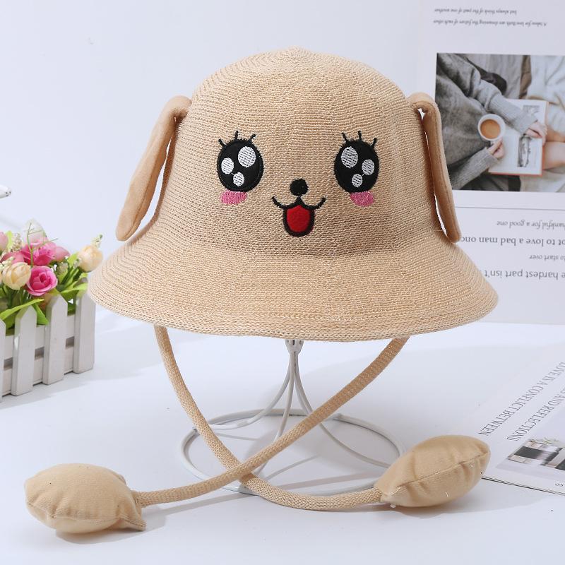 Rabbit Hat, Hat With Moving Ears, Spring And Summer Airbag Hat, Cotton Yarn Bucket Hat, Sun Protection Hat 54 head circumference хаки