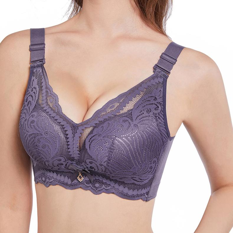 Underwear Thin Anti Sagging Thin Bra Thick Cup Gathering Bra