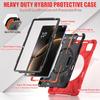 Rugged Stand Case for Xiaomi Pad 7 Ultra 2025 14.0 Inch 360 Rotating Heavy Duty Cover with Hand & Shoulder Strap 3-Layers Shell