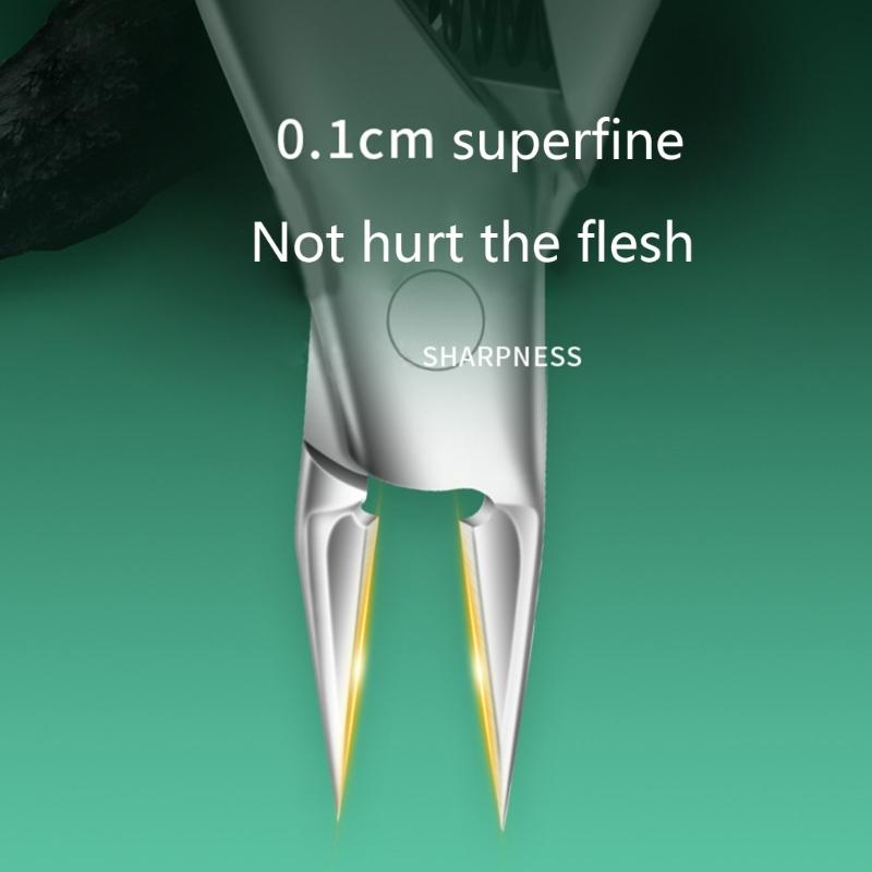 Ergonomic Stainless Steel Toenail Clippers Ingrown Nails Cutter Dead Skin Remover for Thick Nails and Calluses