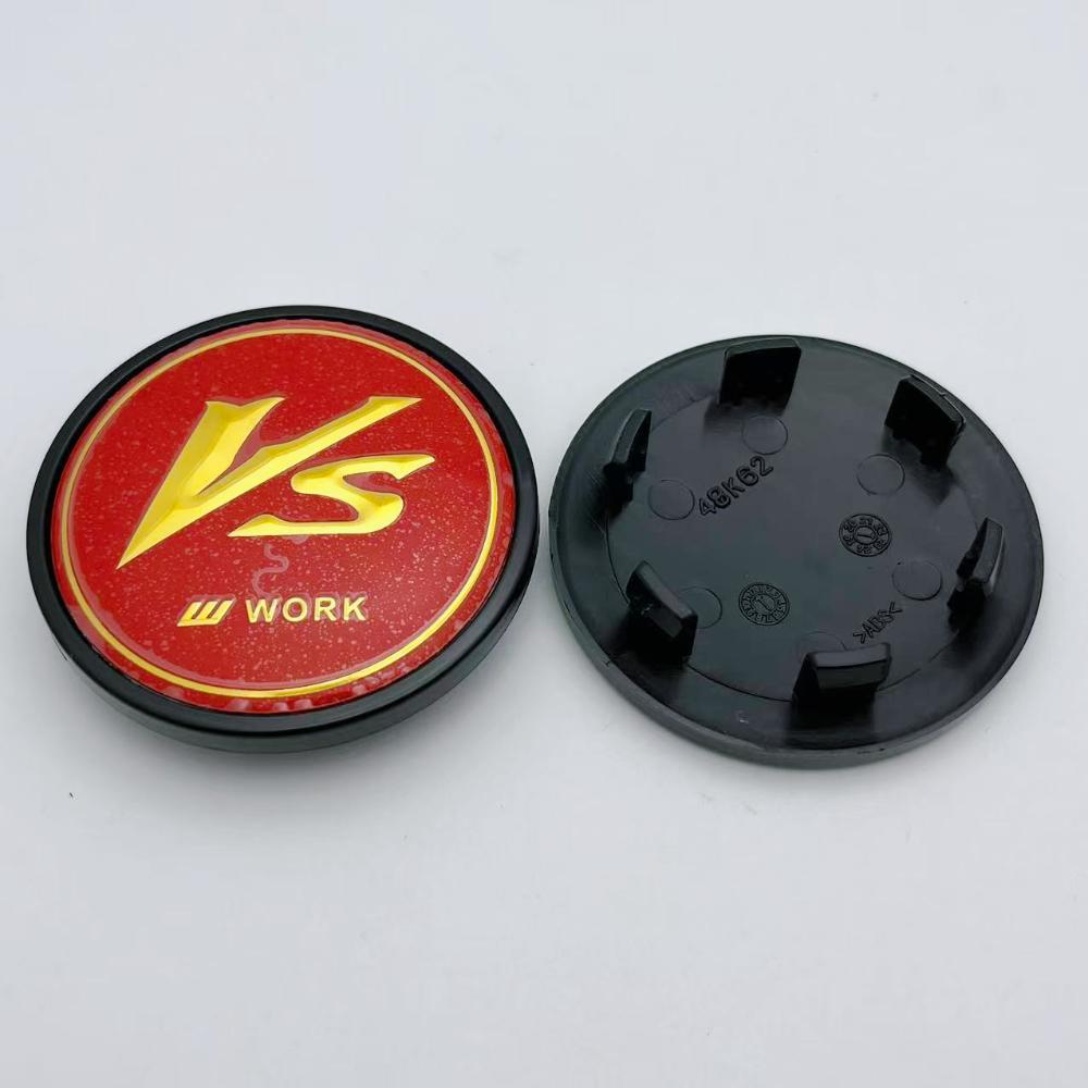 4pcs JDM 62mm VS W Work Logo Emblem Car Wheel Center Caps Wheel Hub Caps Auto Rim Dust Cover Car Accessories for Land Rover