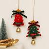 Christmas Felt Ornament with Bell Plush Christmas Tree Bells Christmas Tree Decoration Xmas New Year Hanging Bell