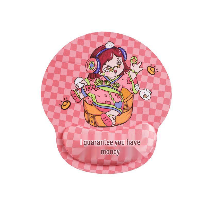 Pacha Dog Rubber Wrist Support Mouse Pad & Cute Keyboard Hand Rest Desk Pad - Ins Style