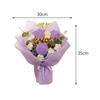 Artificial Flowers Fake Flowers with Eucalyptus Gift Knitted Flowers Crochet Flower Bouquet for Party Shelf Wedding Anniversary