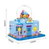 New Doraemon Small Particle Assembly Building Block Barbecue Restaurant Prop House Cartoon Model Toy Gift For Children