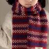 Children's Retro Fair Isle Knitted Scarf: Autumn & Winter Warm Neck Warmer - Korean Style Color Block for Boys & Girls