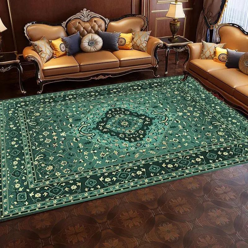 Crystal Pile Vintage Persian Living Room Full Rug Ethnic Style Coffee Table Sofa Mats Bedroom Bed Cloakroom Carpet