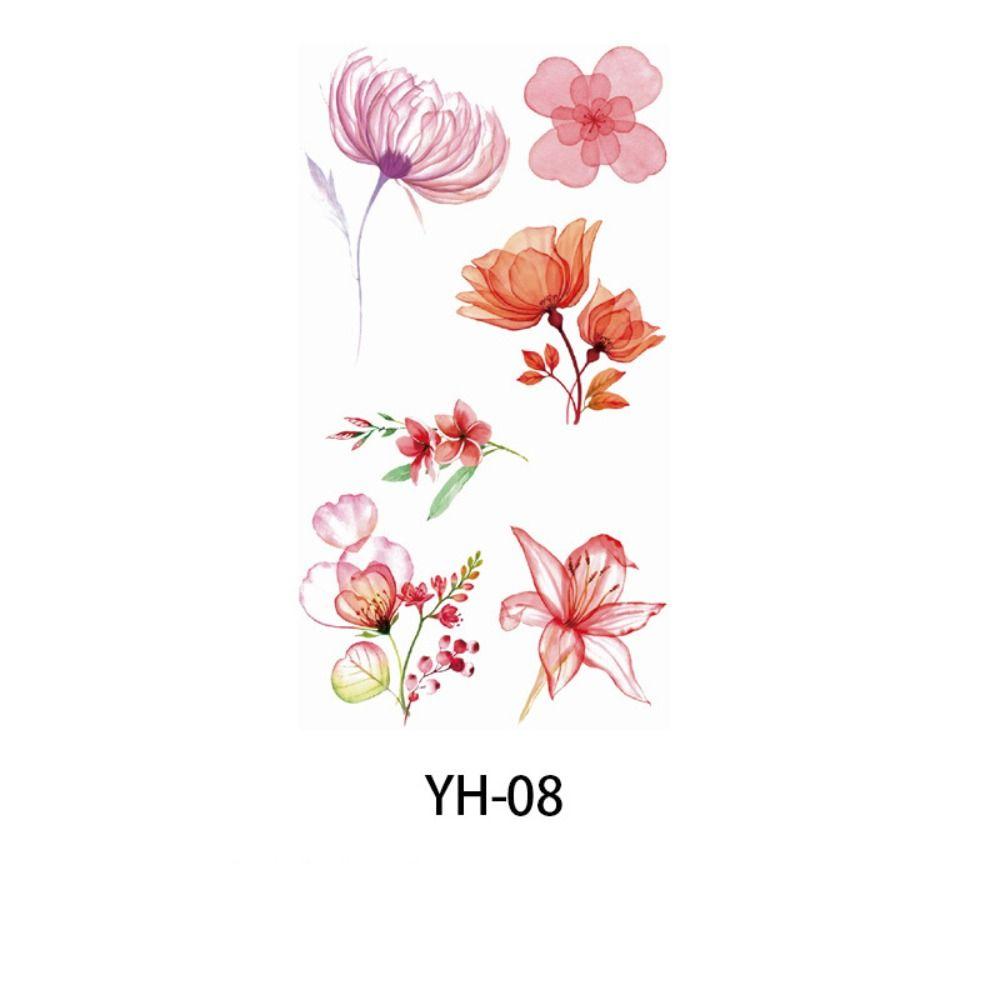 Waterproof Watercolor Cherry Blossom Tattoo Sticker Disposable Petal Tattoo Sticker  Chest
