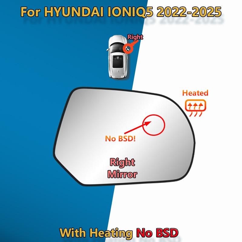 Cristal de Espejo Retrovisor Para Hyundai IONIQ 5 2024 2025 /87611-GI110 Lente de Espejo Lateral Izquierdo y Derecho/87611-K2000 Pieza de Coche