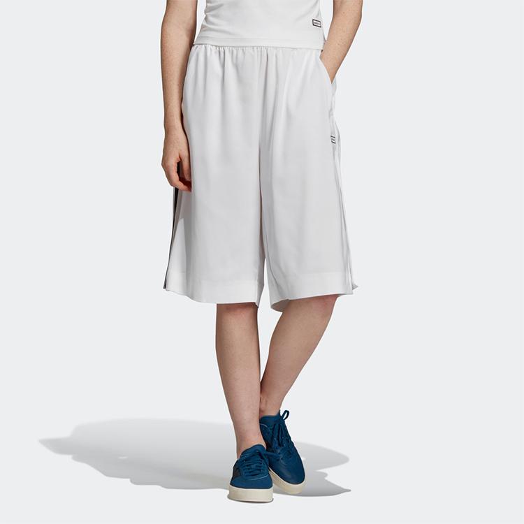 Adidas Originals Three Stripes Drawstring Sports Shorts Women Shorts White DU7262