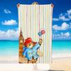 Quick Dry Beach Towel Paddington Pattern, Lightweight Absorbent Towel for Pool Beach Vacation Use