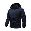 Chaqueta Deportiva para Hombre de Primavera y Otoño, Chaqueta Casual Versátil Cortavientos con Capucha