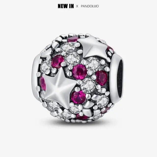 2024 Original New In Fairy Tale Town Series Round Heart Shaped Beads FitNew Bracelet 925 Silver Women Bead DIY Jewelry Gift