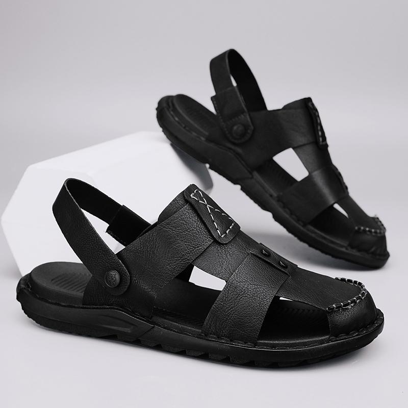 FashionSummer Comfortable Black Shoes Sandals Sports and Leisure Leather Shoes for Men New In Best Sellers In 2024 Products Brand Shoes