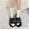 South Korea Dongdaemun solid color breathable vertical strip curling medium tube socks children sweat-absorbing versatile medium tube