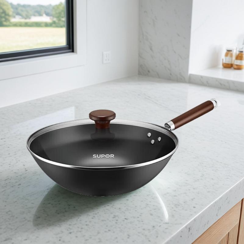 SUPOR 32cm Fine Iron Non-Stick Wok (VC32BH10)