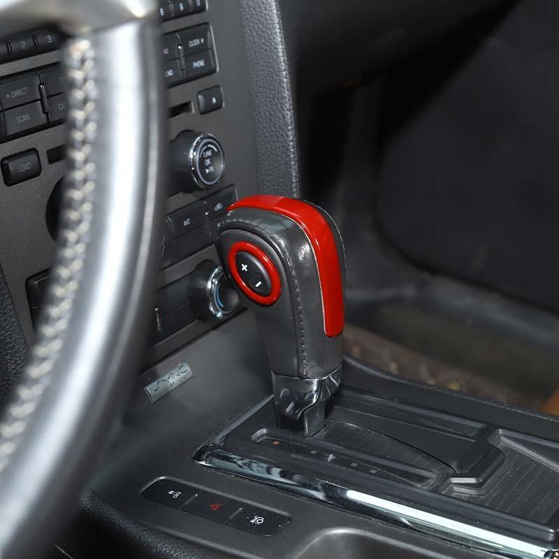 Auto Innenraum Auto Schaltknauf Dekor Abdeckung Aufkleber Für Ford Mustang 2010-2014 ABS Innenraumzubehör