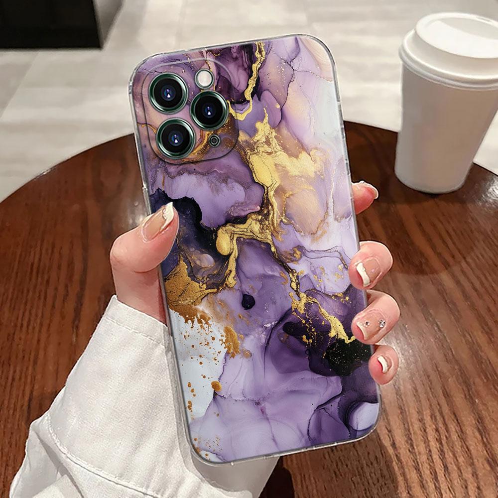 Watercolor Abstract Marble Pattern Case For Apple iPhone 17 16 15 14 13 12 11 Pro Max 16 Plus 16E 17Air 17Pro Phone Cover Funda