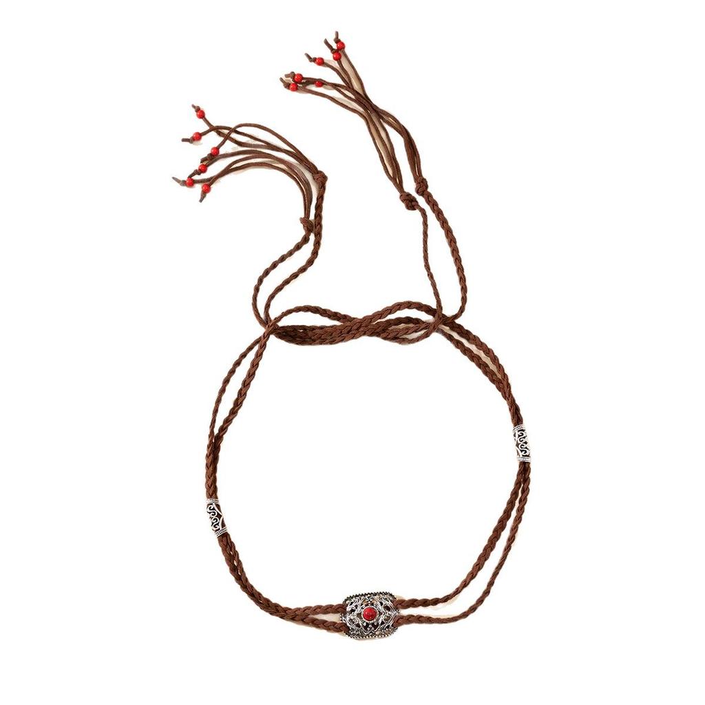 Exotic Men's & Women's Ethnic Headbands: Mongolian Tibetan Woven Tassel Hair Ties & Headwear.