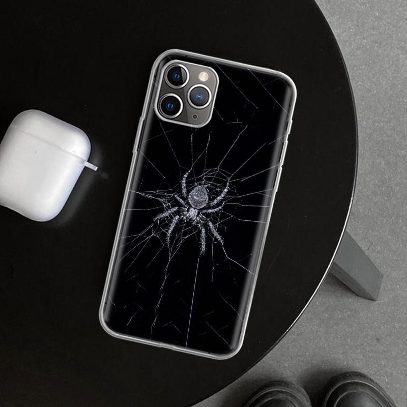 Black Widow Spider Insect Phone Case Cover for iPhone 11 12 13 Mini 14 15 Plus 16 Pro Max 17 Air 7 8 + SE Art Customized Fundas