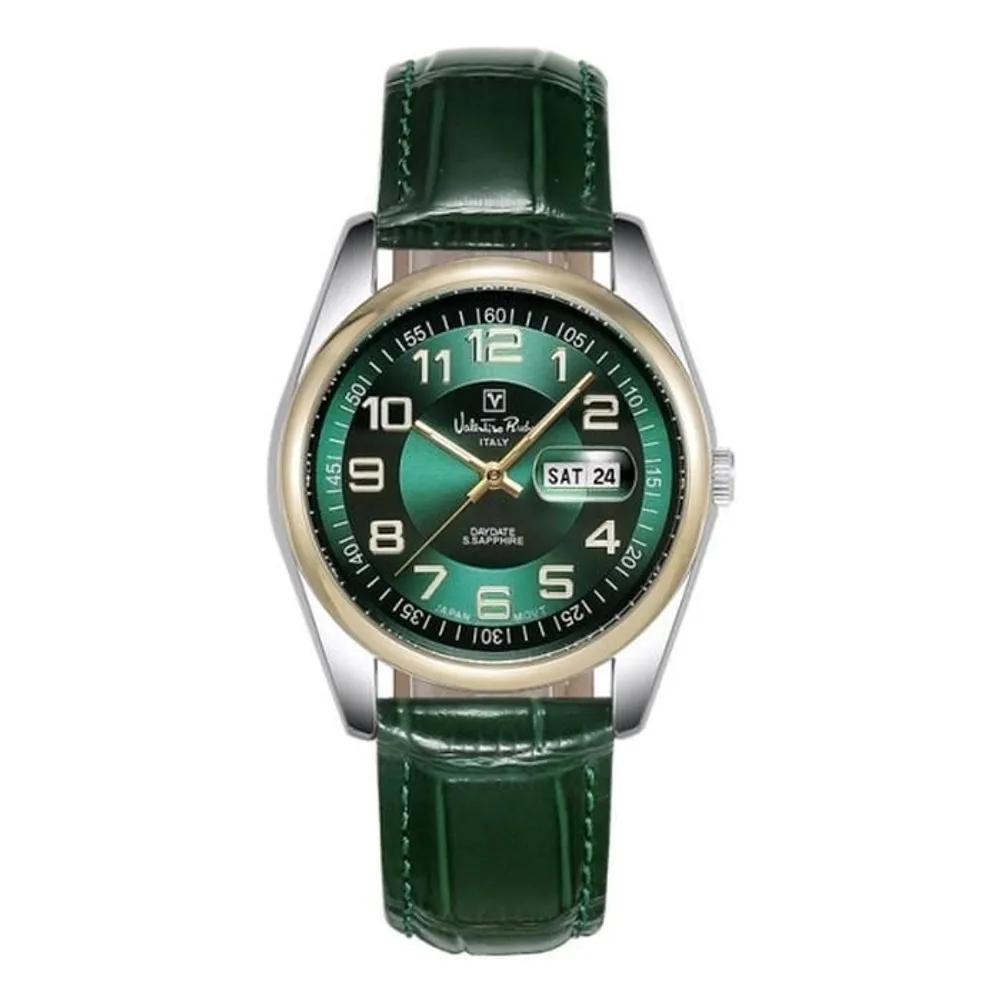 Valentino Rudy VR1127A-GRGR M Men's Leather Wristwatch