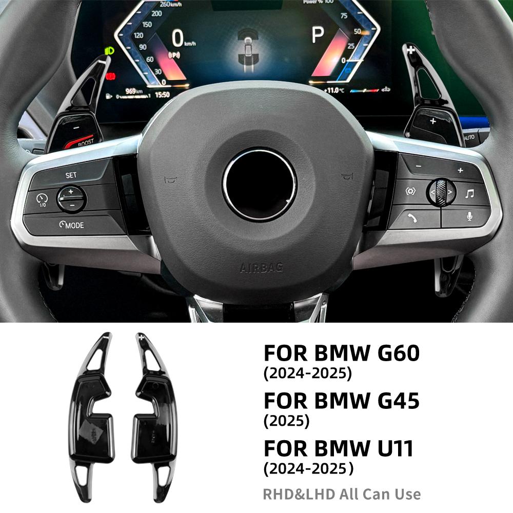 Voor BMW 1 5 Serie G60 F70 2024-2026 X3 G45 2025 X1 U11 -2026 ABS Stuurwiel Schakelpeddel Schakelaar Interieur Decoratie Sticker