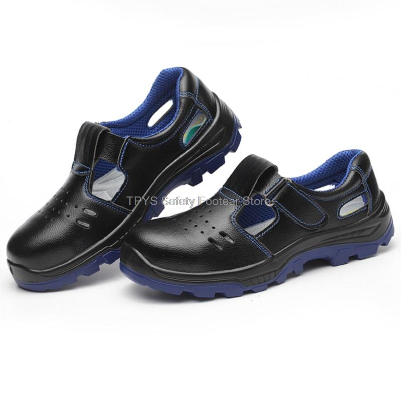 Fashion Safety Shoes Men Summer Breathable Work Shoes Steel Toe Puncture Proof Men's Sandals For Man Work Safety Boots Security Boots