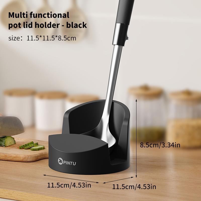 

1/2pcs Household Spoon Pot Lid Rack, Kitchen Storage Rack, Cutting Board, Chopstick Storage Rack, Circular Silicone Pot Lid Rack