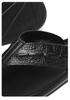 Men's Genuine Leather Toe Post Flip-Flops: Casual Embossed Summer Sandals