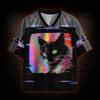 Harajuku #Technology Cat Error 404# 3D Print Breatha Quick-Dry Men Women V-Neck TShirt Outdoor Fashion Street Parent-child Cloth