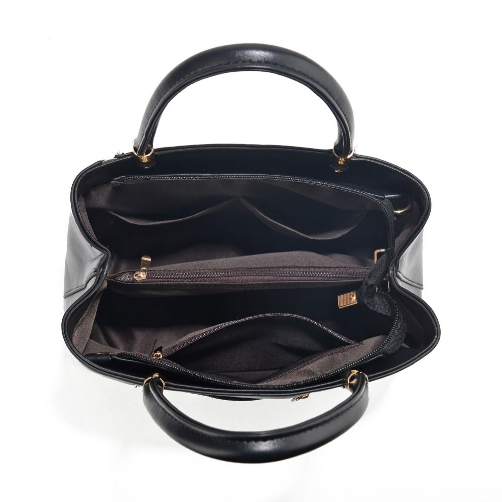 High Quality PU Leather Ladies Hand Bags Big Size Handle Design Leather Shoulder Bag Shoulder Strap Big Tote Handbag Women Girls