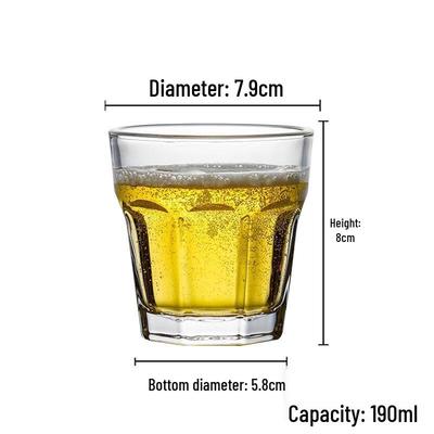 HANDUNYOU Tempered Glass Tumbler Set
